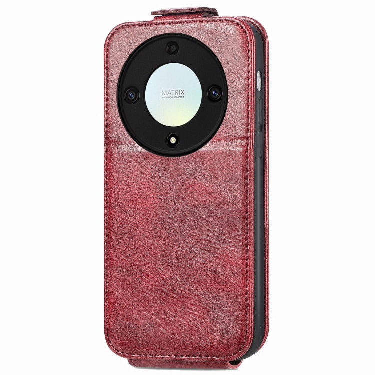 For Honor X40 5G Zipper Wallet Vertical Flip Leather Phone Case(Red)