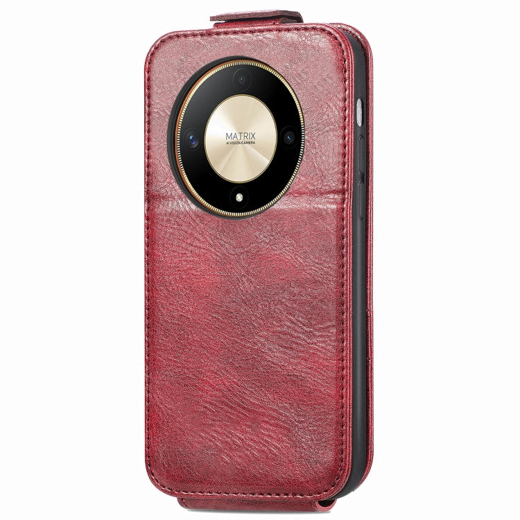For Honor X9b Zipper Wallet Vertical Flip Leather Phone Case(Red)