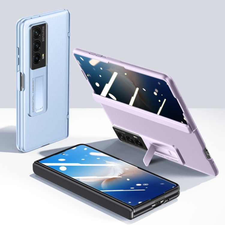 For Honor Magic VS Pioneer Skin-Feel Case-film Integral Hinge Shockproof Phone Case(Blue)