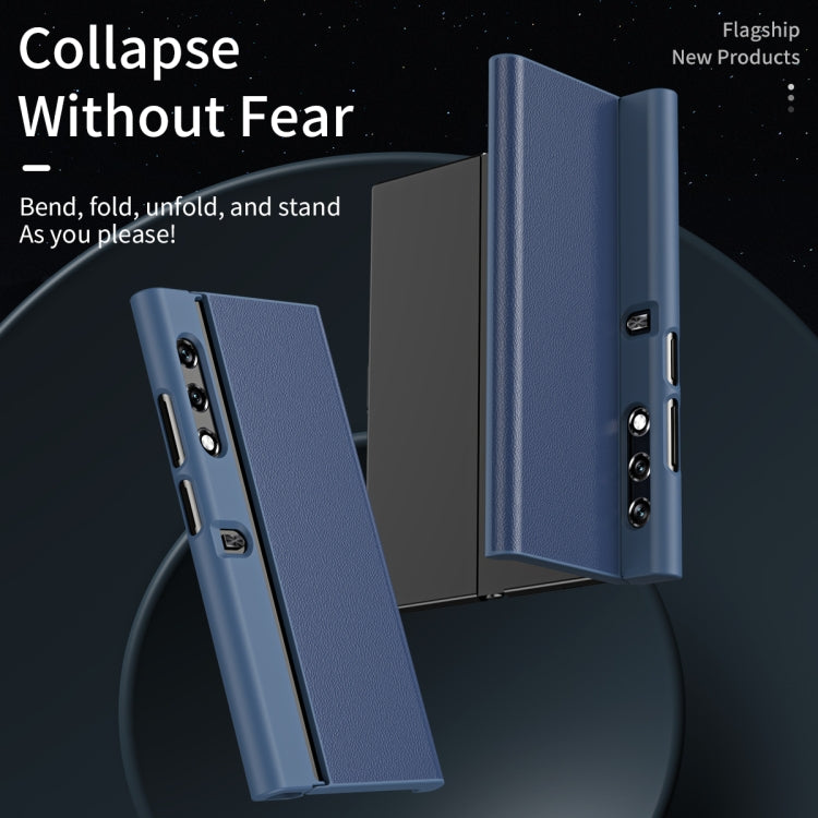 For Honor V Purse Litchi Leather All-inclusive Shockproof Phone Case(Blue)