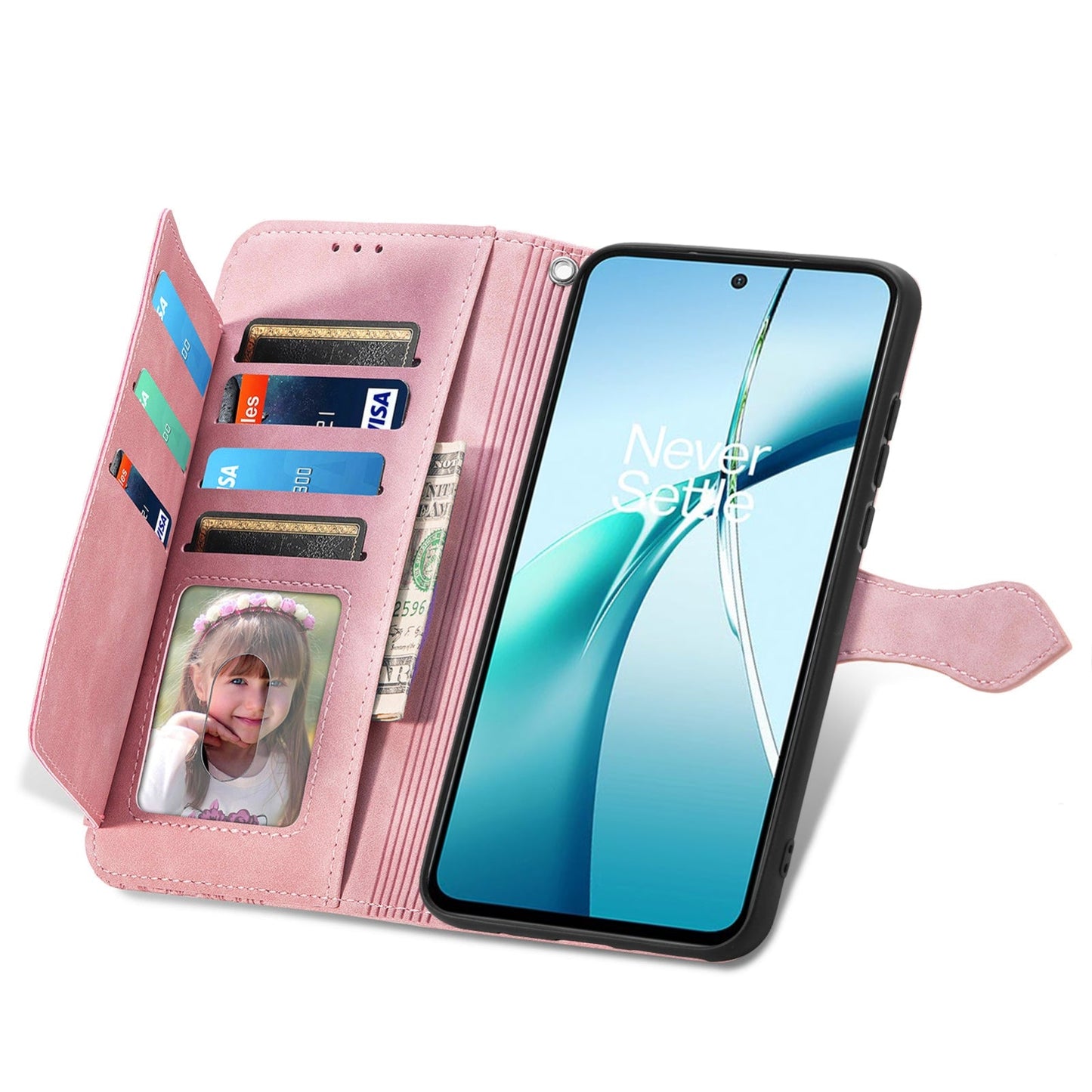 For Xiaomi 15 Pro Embossed Flower Zipper Leather Phone Case(Pink)