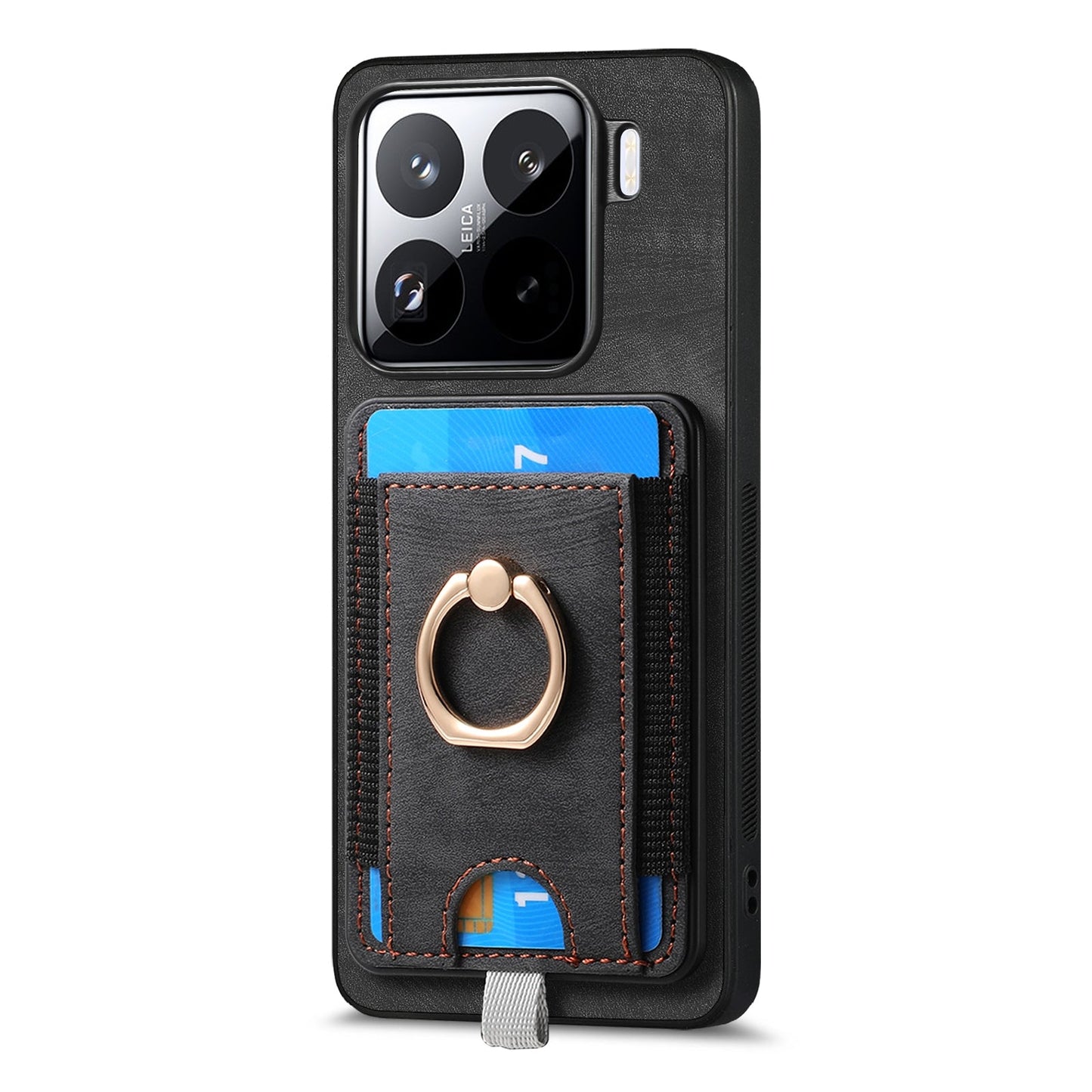 For Xiaomi 15 Pro Retro Splitable Magnetic Card Bag Leather Phone Case(Black)