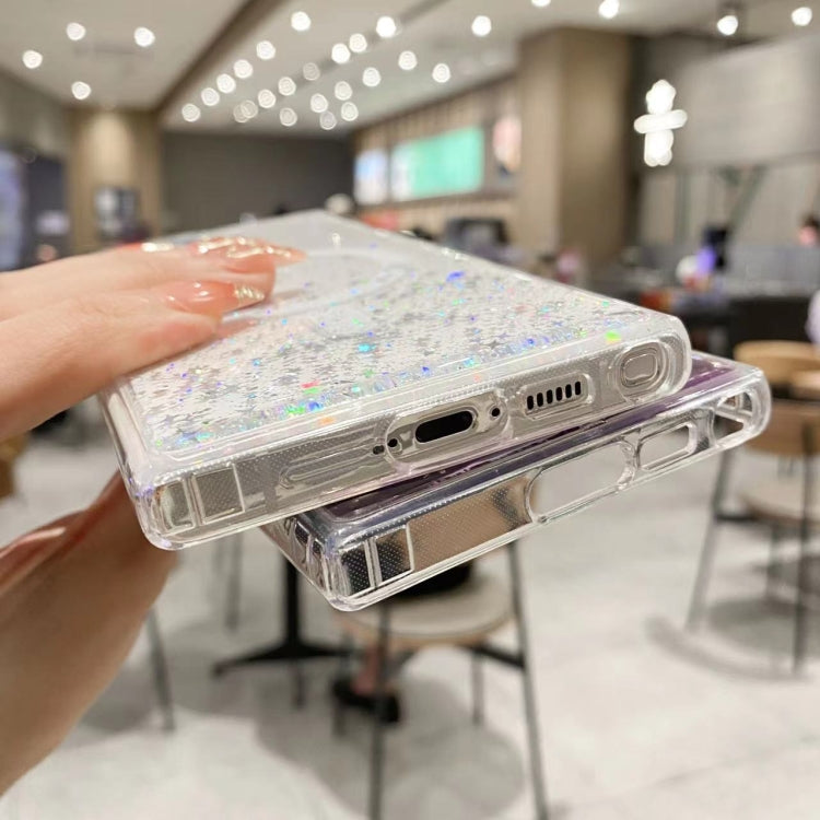For Samsung Galaxy S24 5G MagSafe Glitter Hybrid Clear TPU Phone Case(Pink)