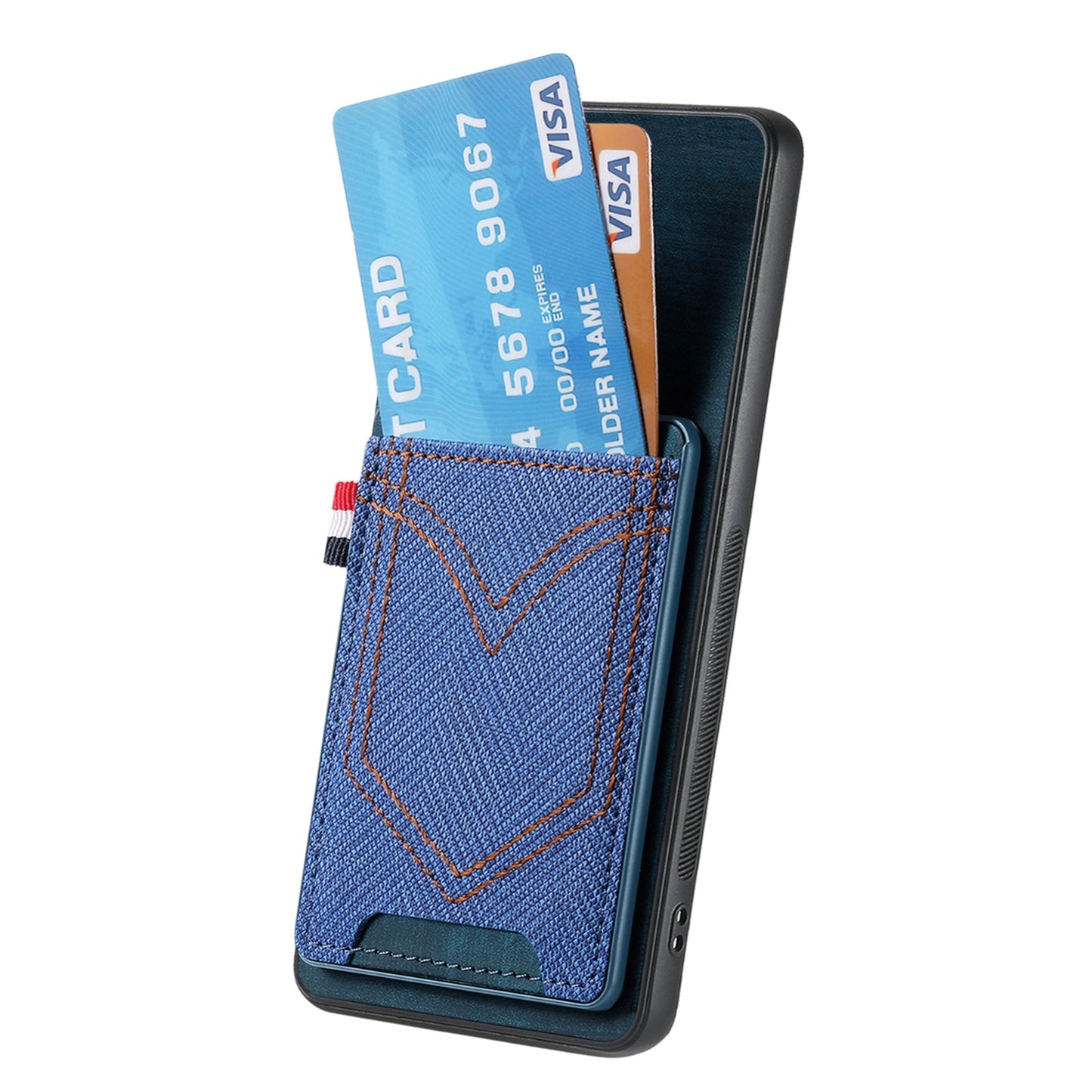 For Xiaomi 15 Denim Texture Leather Skin Phone Case with Card Slot(Blue)