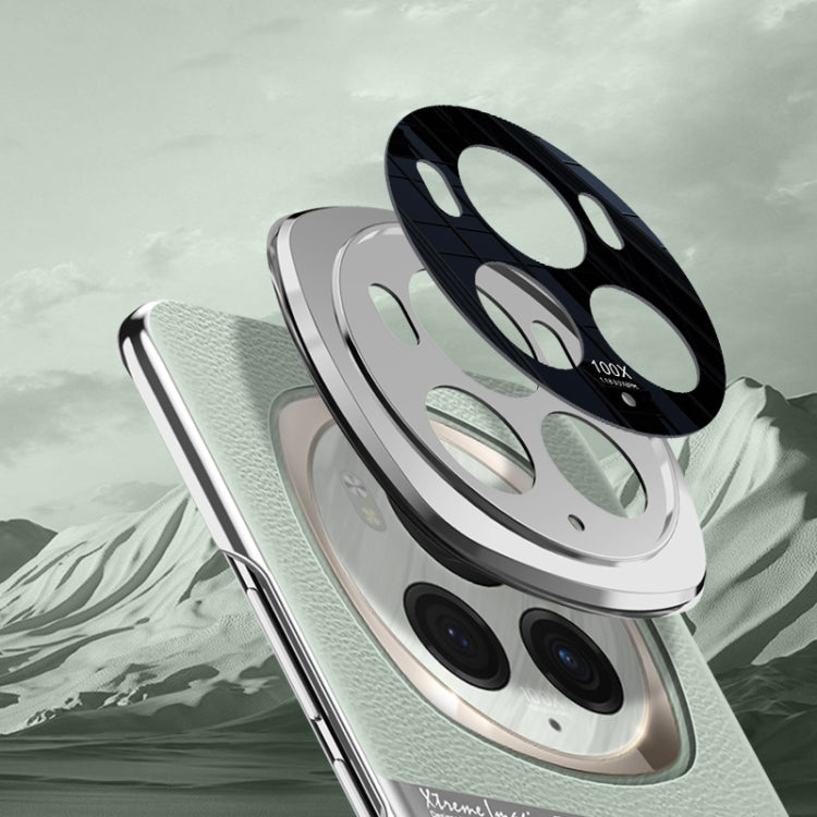 For Honor Magic6 Electroplating Plain-leather All-inclusive Shockproof Phone Case(White)