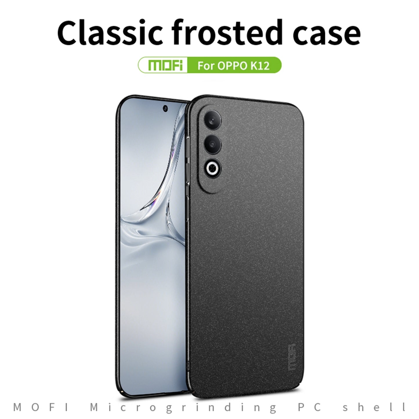 For OPPO K12 / OnePlus Nord CE4 MOFI Fandun Series Frosted PC Ultra-thin All-inclusive Phone Case(Black)