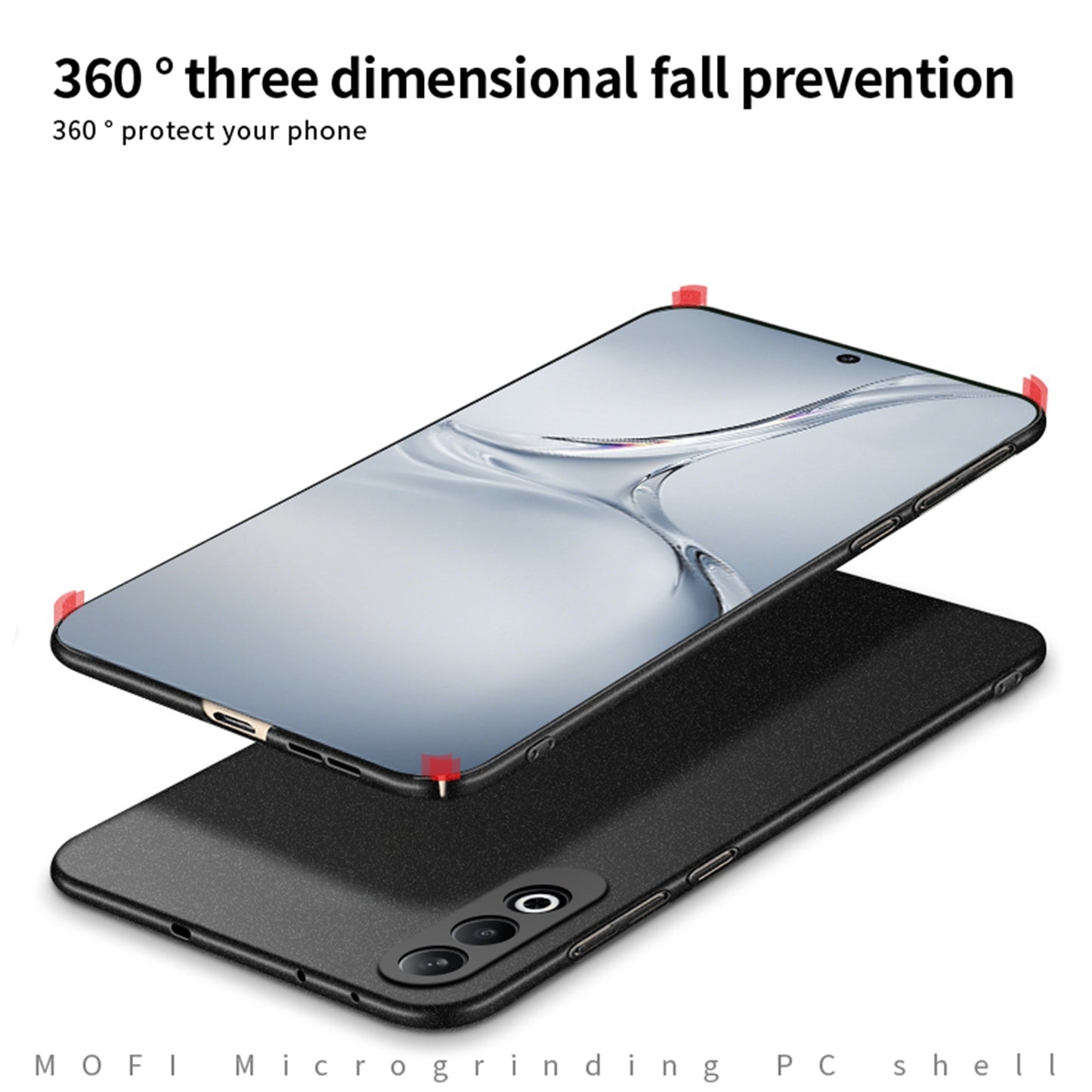 For OPPO K12 / OnePlus Nord CE4 MOFI Fandun Series Frosted PC Ultra-thin All-inclusive Phone Case(Black)