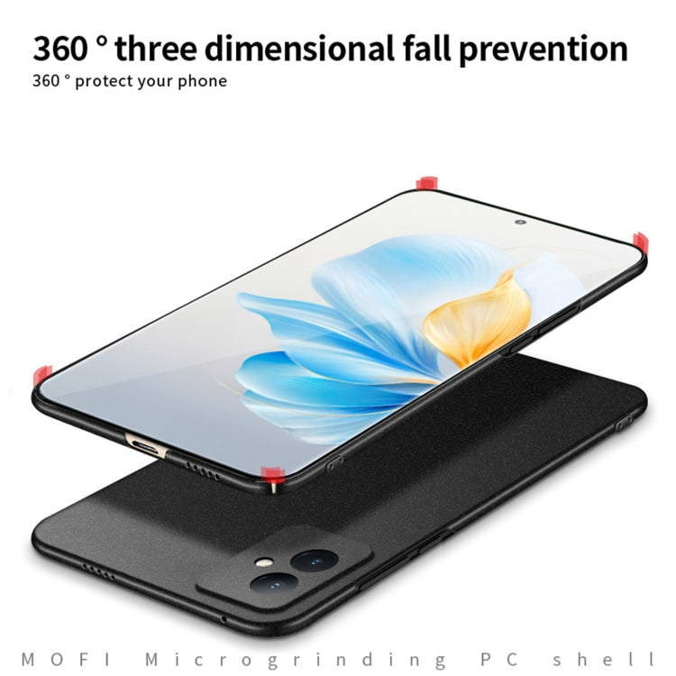 For Honor 100 MOFI Fandun Series Frosted PC Ultra-thin All-inclusive Phone Case(Black)