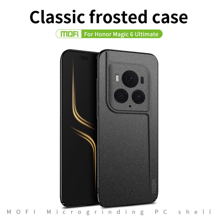 For Honor Magic6 Ultimate MOFI Fandun Series Frosted PC Ultra-thin All-inclusive Phone Case(Gray)