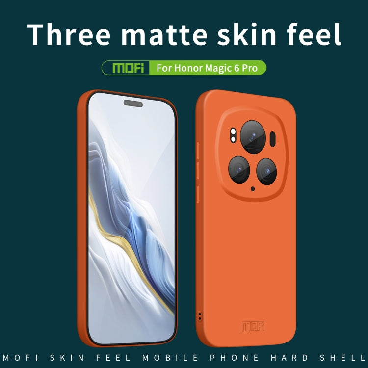 For Honor Magic6 Pro MOFI Qin Series Skin Feel All-inclusive PC Phone Case(Blue)
