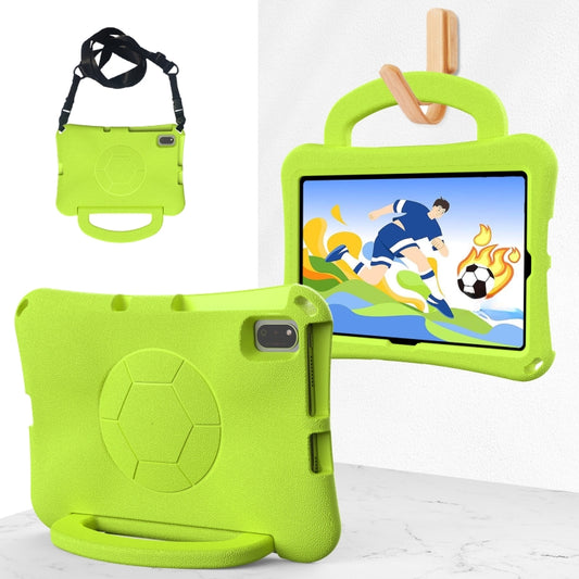 For Samsung Galaxy Tab S6 Lite 10.4 2020 Handle Football Shaped EVA Shockproof Tablet Case(Grass Green)