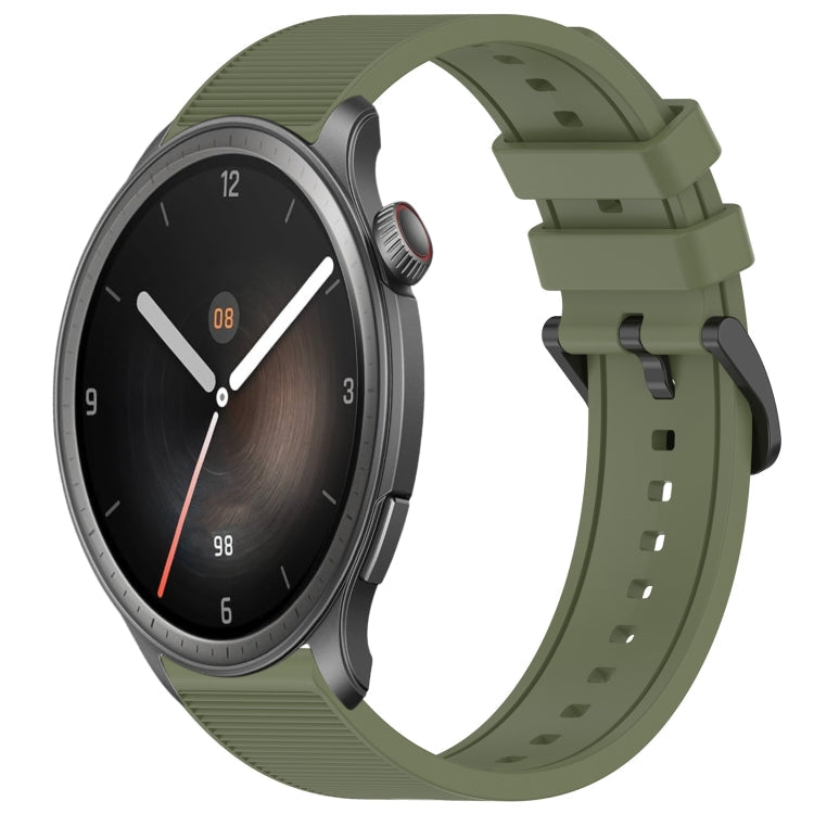 22mm Textured Silicone Solid Color Watch Band, For Amazfit Balance, For Amazfit BIP 5