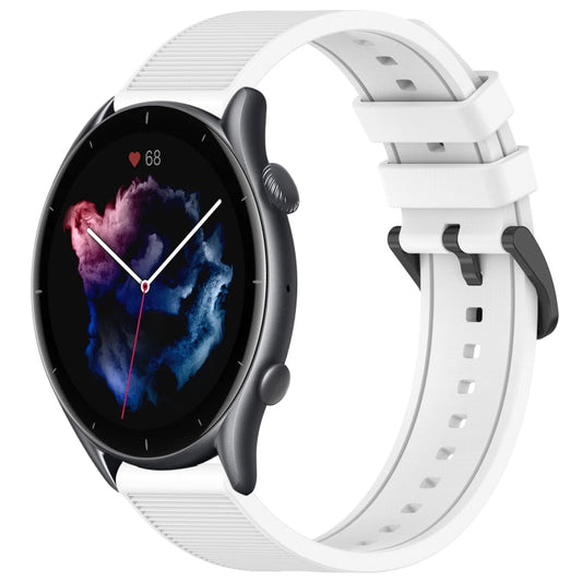 22mm Textured Silicone Solid Color Watch Band, For Amazfit 3