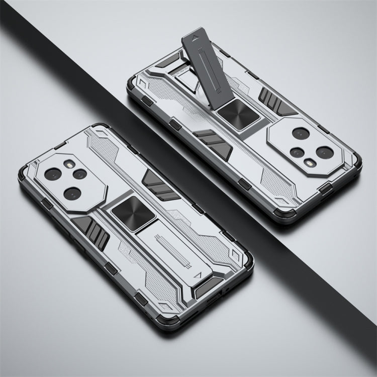 For Honor 100 Pro Supersonic Armor PC Hybrid TPU Phone Case(Grey)