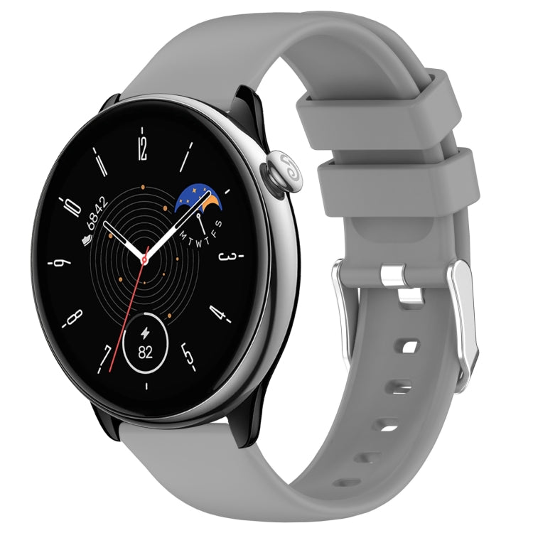 20mm Smooth Solid Color Silicone Watch Band, For Amazfit Active, For Amazfit GTR Mini