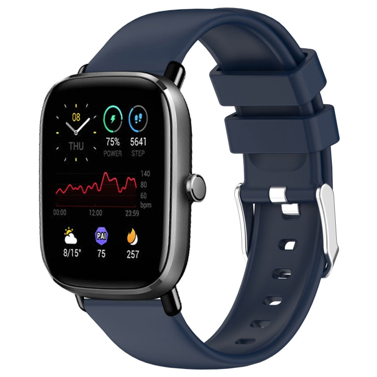 20mm Smooth Solid Color Silicone Watch Band, For Amazfit GTS 4, For Amazfit GTS 4 Mini