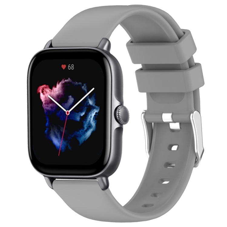 20mm Smooth Solid Color Silicone Watch Band, For Amazfit GTS 3, For Amazfit GTS 2 Mini