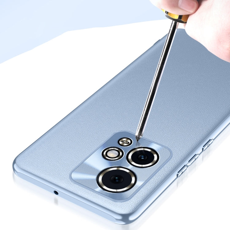 For Honor 90 GT Plain-Leather All-inclusive Shockproof Phone Case(Blue)