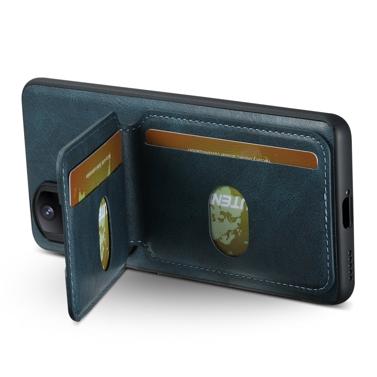 For Honor 90 Suteni H02 Leather Wallet Stand Back Phone Case(Blue)