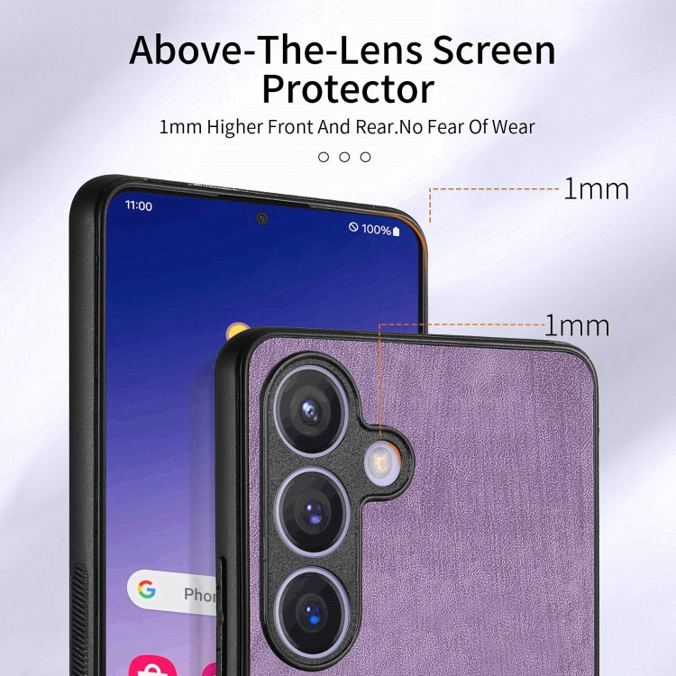For Samsung Galaxy S24 5G Retro Skin-feel Ring Card Wallet Phone Case(Purple)