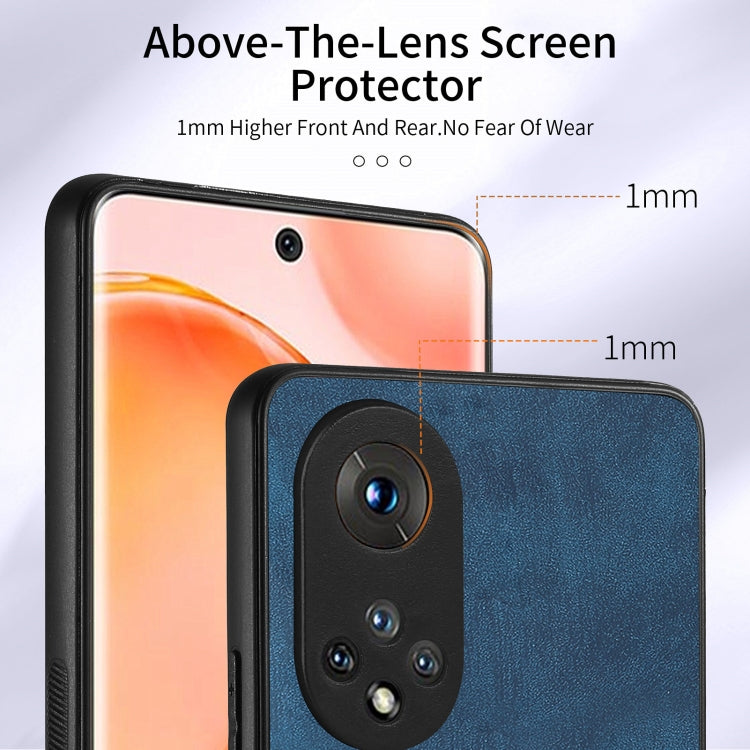 For Honor X50 Retro Skin-feel Ring Card Wallet Phone Case(Blue)