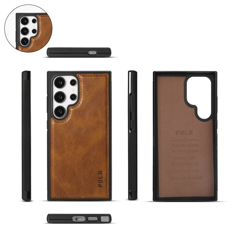 For Samsung Galaxy S24 5G Crossbody Multi-functional Zipper Wallet Leather Phone Case(Brown)