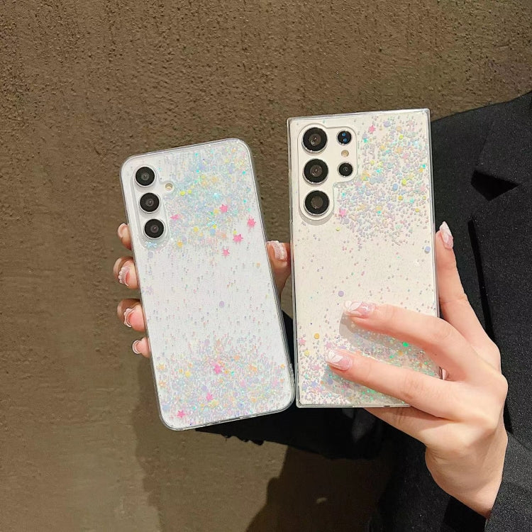 For Samsung Galaxy S24 5G Dreamy Star Glitter Epoxy TPU Phone Case(Transparent)