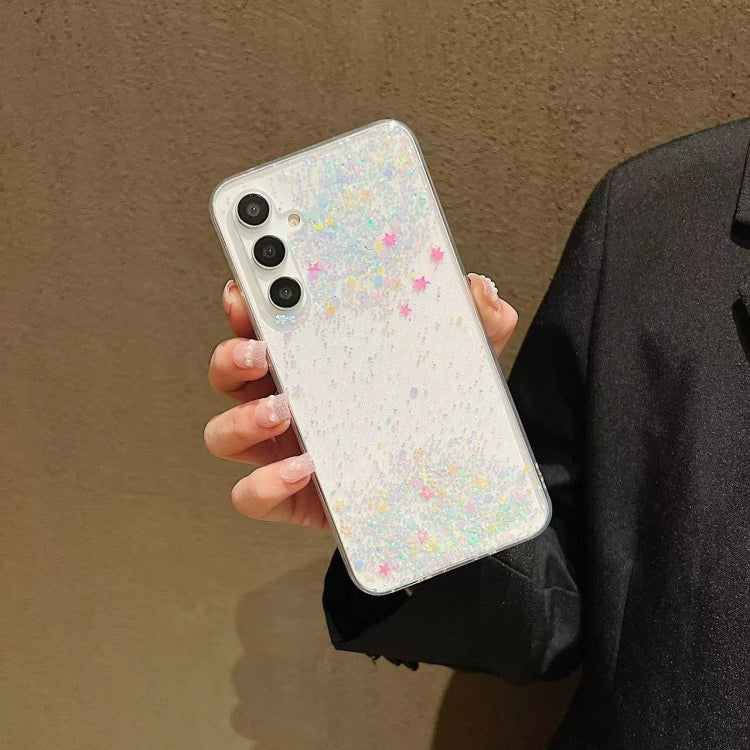 For Samsung Galaxy S24 5G Dreamy Star Glitter Epoxy TPU Phone Case(Transparent)