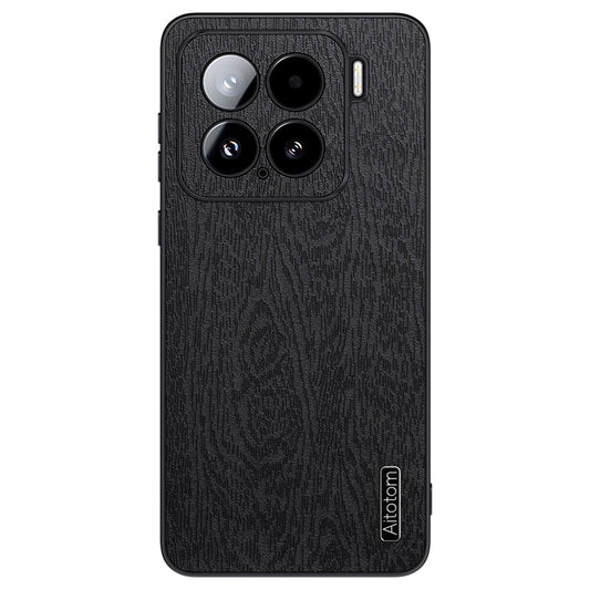 For Xiaomi 15 Tree Bark Leather Shockproof Phone Case(Black)