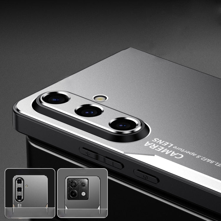 For Samsung Galaxy S24 5G Blade Series TPU Hybrid Metal Phone Case(Gold)