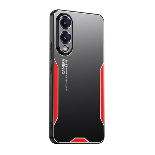 For Samsung Galaxy S25 Edge 5G Blade Series TPU Hybrid Metal Phone Case(Red)