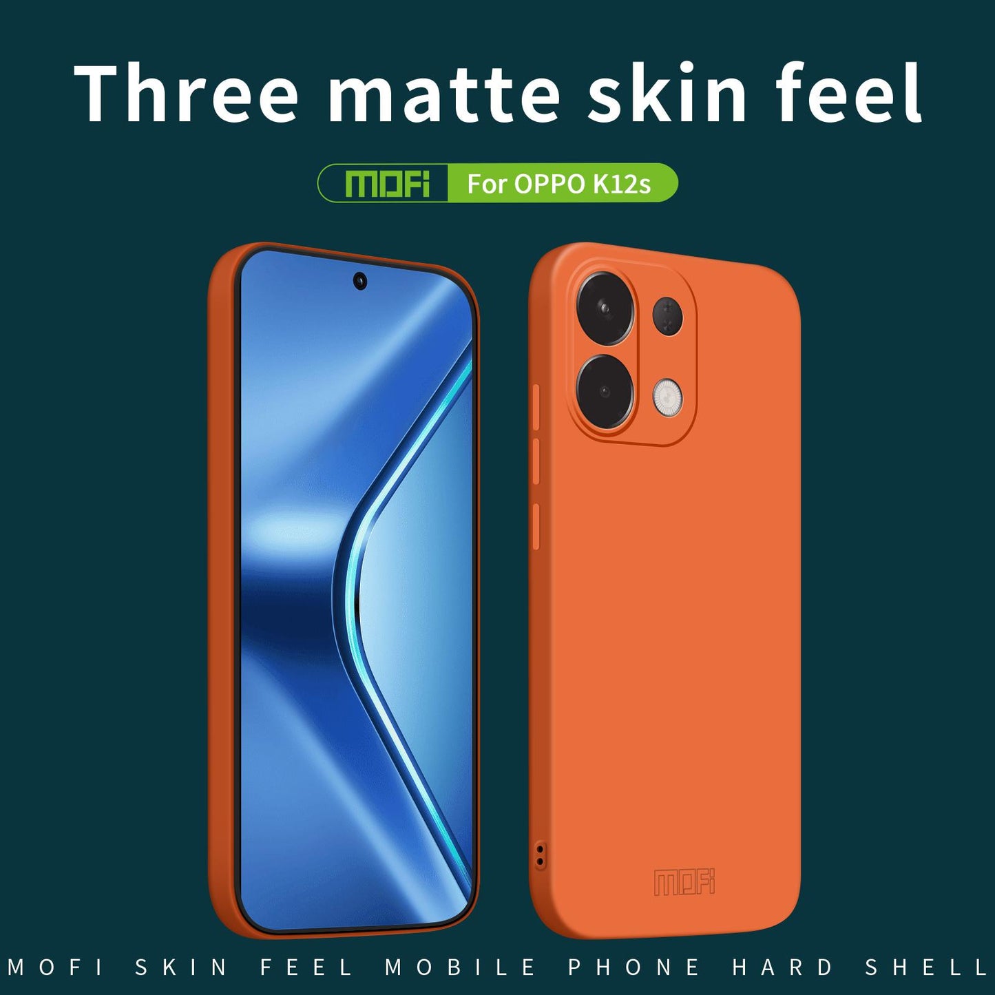 For OPPO K12s / K13 MOFI Qin Series Skin Feel All-inclusive PC Phone Case(Orange)