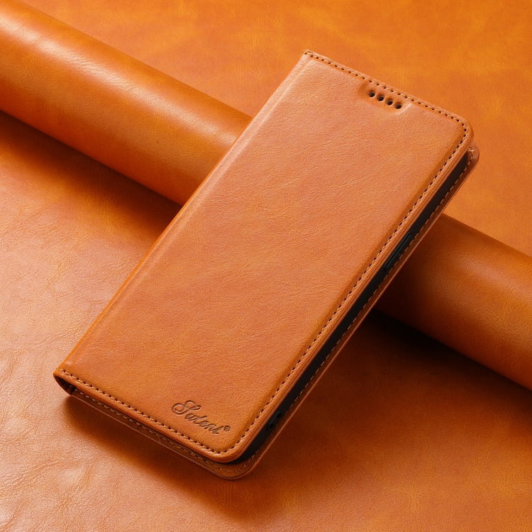 For Samsung Galaxy S24 5G Suteni J02 Oil Wax Wallet Leather Phone Case(Khaki)