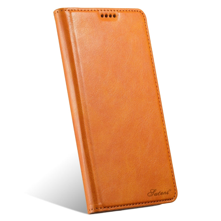 For Samsung Galaxy S24 5G Suteni J02 Oil Wax Wallet Leather Phone Case(Khaki)