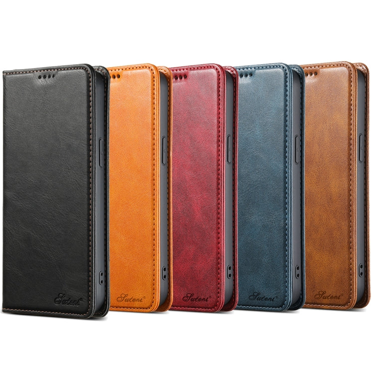 For Samsung Galaxy S24 5G Suteni J02 Oil Wax Wallet Leather Phone Case(Red)