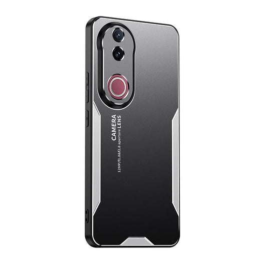 For vivo V50 Blade Series TPU Hybrid Metal Phone Case(Silver)