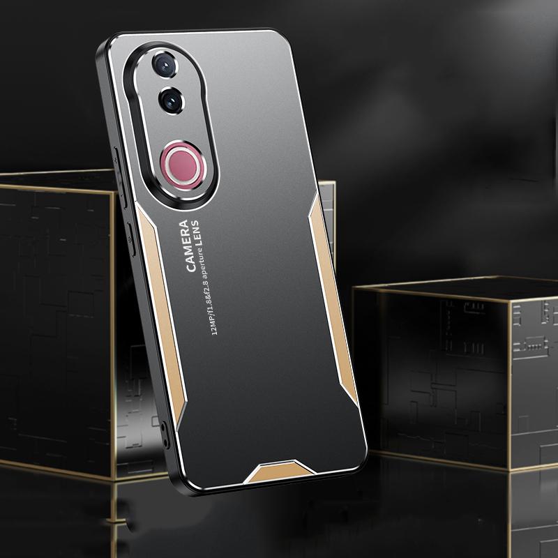 For vivo V50 Blade Series TPU Hybrid Metal Phone Case(Silver)