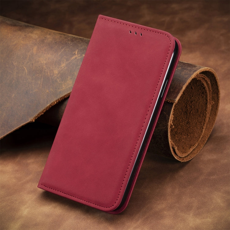 For Honor X9b Retro Skin Feel Magnetic Flip Leather Phone Case(Red)