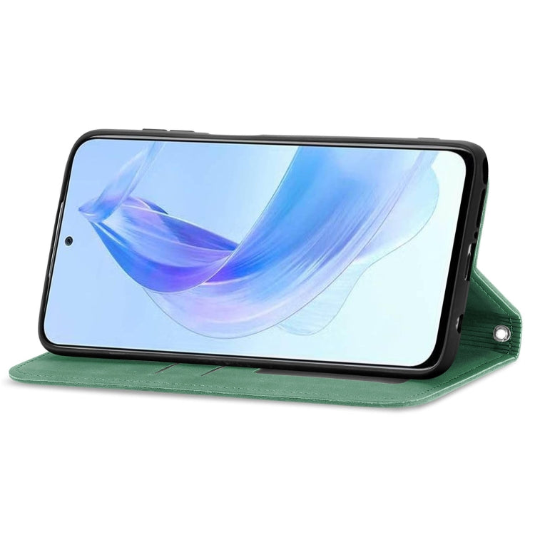For Honor X50i Retro Skin Feel Magnetic Flip Leather Phone Case(Green)