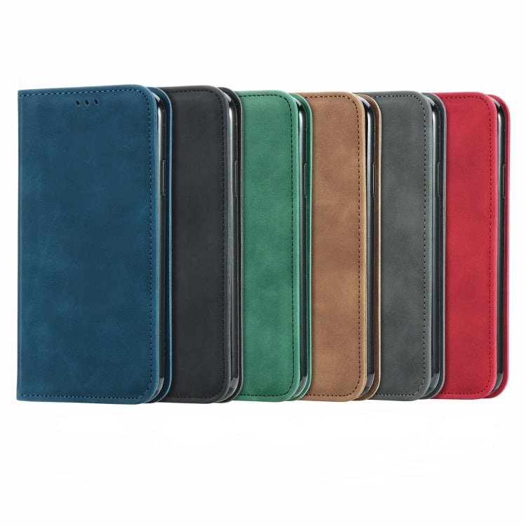 For Honor X9b Retro Skin Feel Magnetic Flip Leather Phone Case(Green)