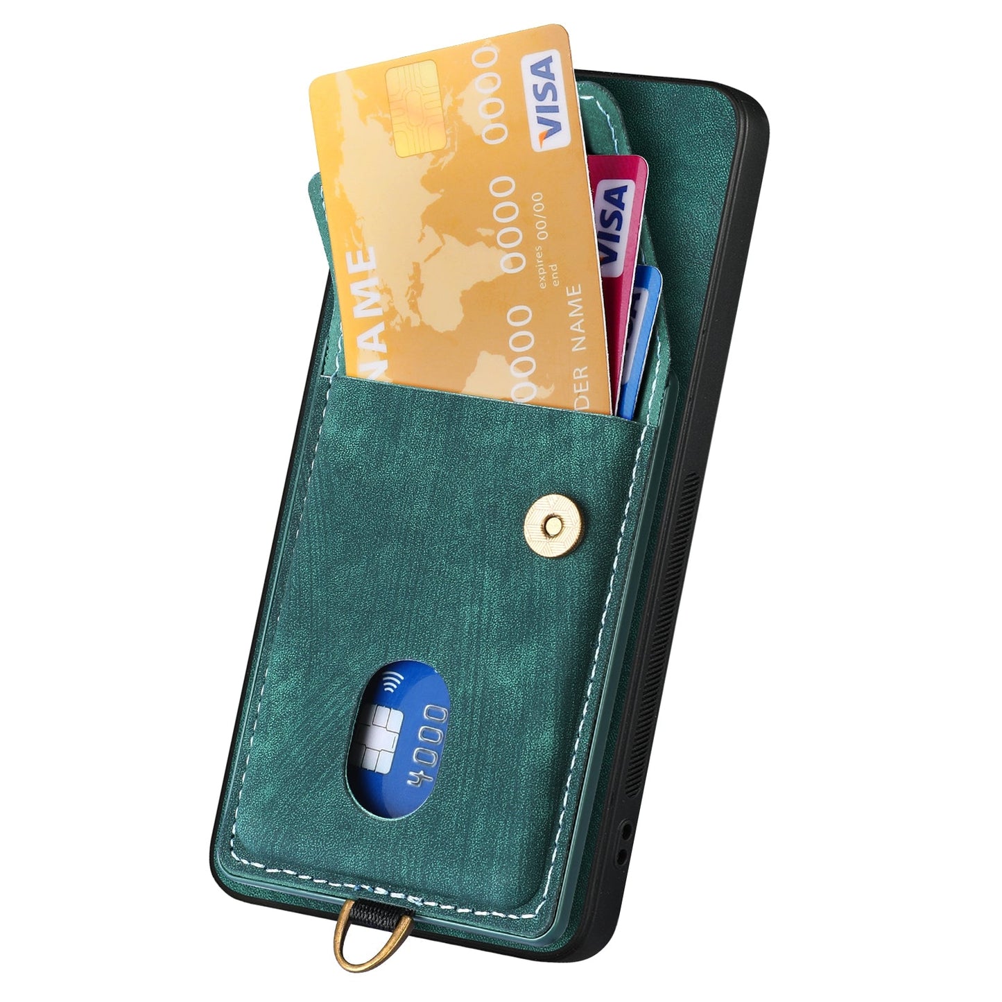 For Xiaomi 15 Retro Card Wallet Fold Leather Phone Case with Strap(Green)