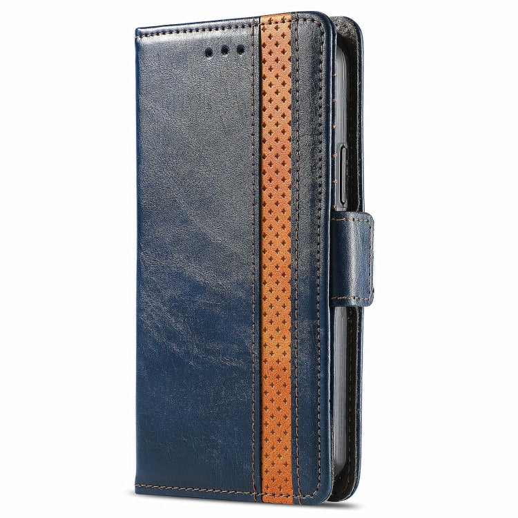 For Honor X8b CaseNeo Splicing Dual Magnetic Buckle Leather Phone Case(Blue)