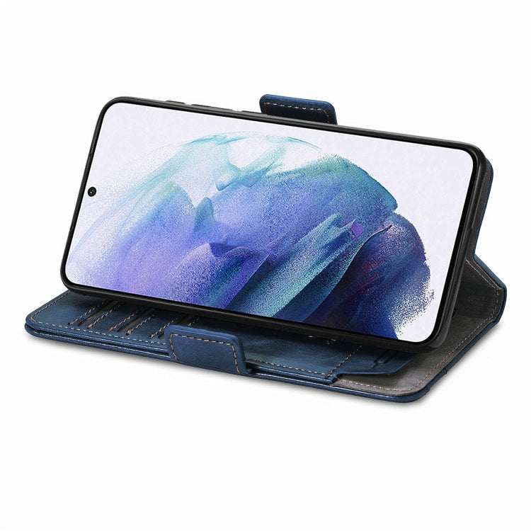 For Honor X7B CaseNeo Splicing Dual Magnetic Buckle Leather Phone Case(Blue)