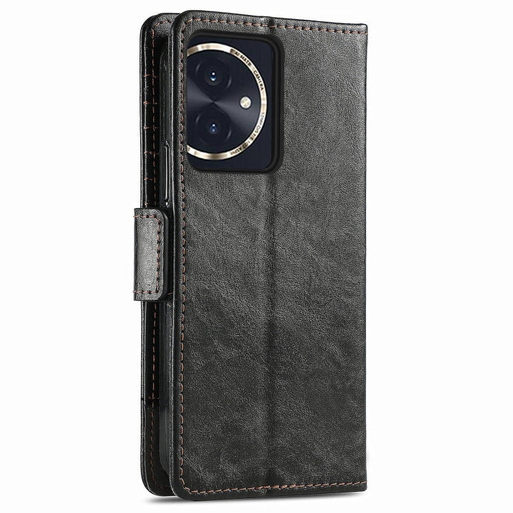 For Honor 100 5G CaseNeo Splicing Dual Magnetic Buckle Leather Phone Case(Black)
