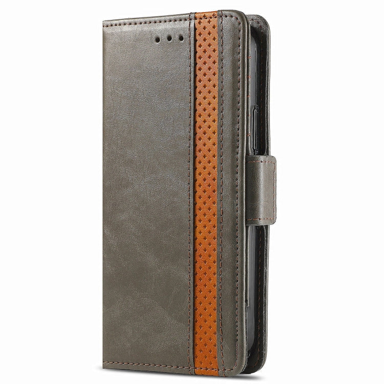 For Honor 100 5G CaseNeo Splicing Dual Magnetic Buckle Leather Phone Case(Gray)