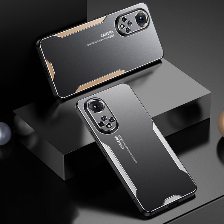 For Honor 50 Pro Blade Series TPU Hybrid Metal Phone Case(Gold)