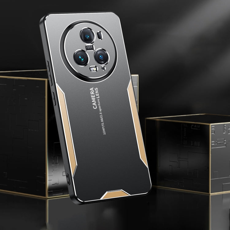 For Honor Magic5 Pro Blade Series TPU Hybrid Metal Phone Case(Blue)