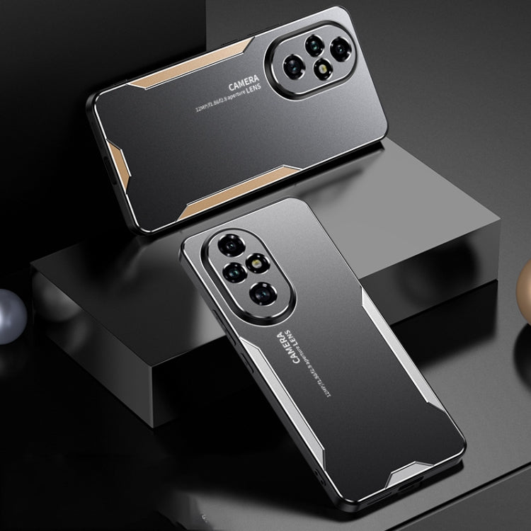 For Honor 200 Blade Series TPU Hybrid Metal Phone Case(Silve)