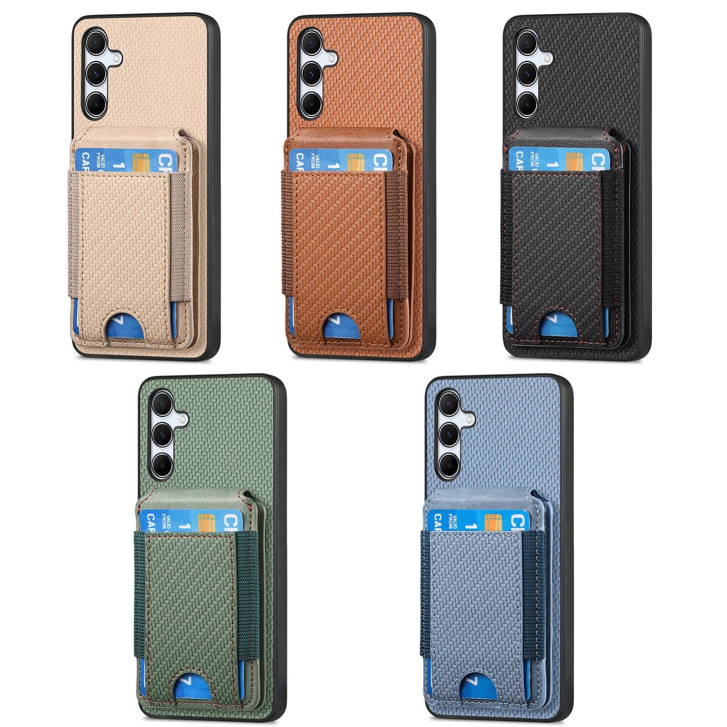 For Samsung Galaxy S25 Edge 5G Carbon Fiber Vertical Flip Wallet Stand Phone Case(Blue)