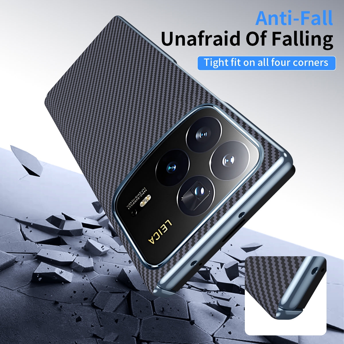 For Xiaomi MIX Fold 4 Electroplated Carbon Fiber Pattern Folding Phone Case with Hinge(Grey)